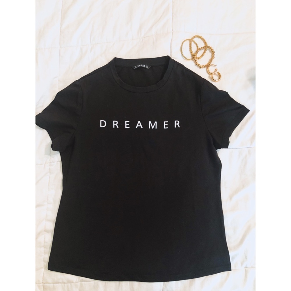 SHEIN Black Graphic Tee Size Medium